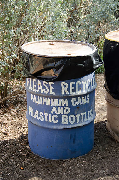 Please Recycle Barrell stock photo