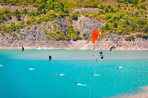 istock Windsurfing on the lake Serre-Poncon 531153105