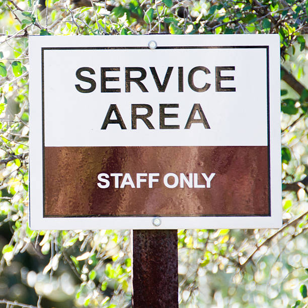 Square Service Area sign stock photo