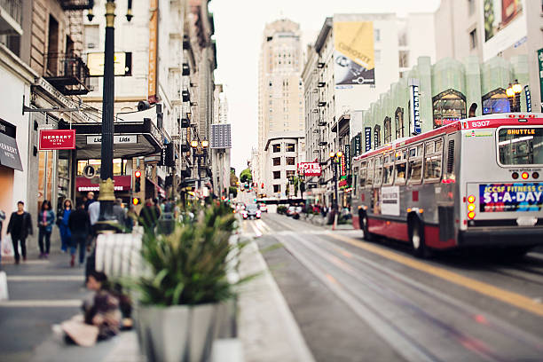 Busy street in San Francisco, California