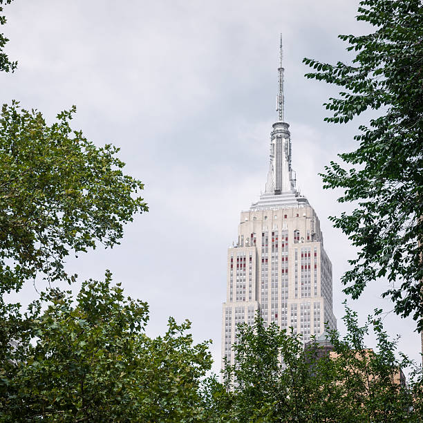 istock Empire State Building with trees in New York City 531154271