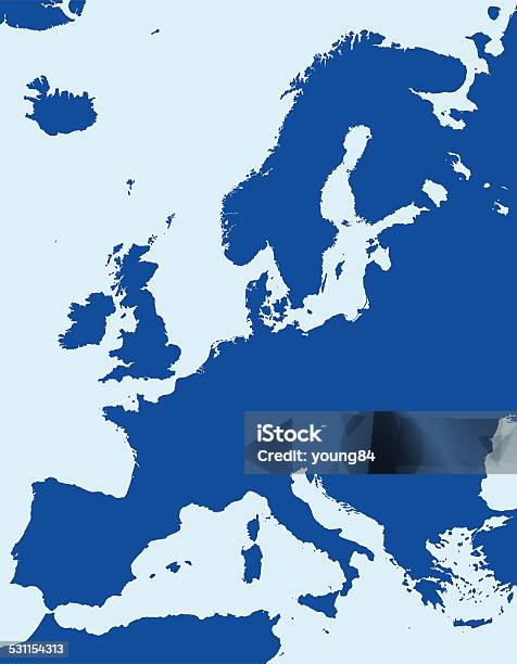 Europe Map Stock Illustration - Download Image Now - 2015, Blue, Business
