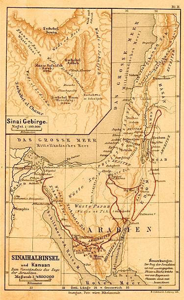istock Sinai map in german bible from 1895 531159821
