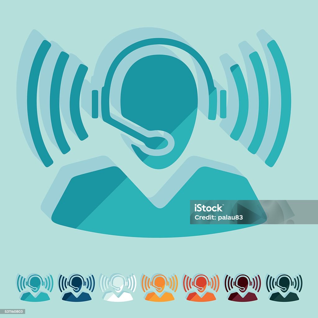 Call Center Abstract Flat Design Call Center Stock Illustration - Download Image Now ...