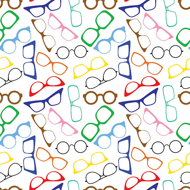 glasses vector art illustration