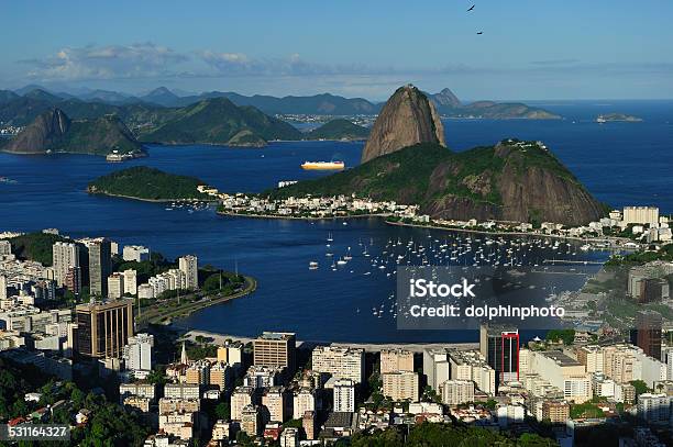 Aerial View Of Sugarloaf Guanabara Bay Rio De Janeiro Brazil Stock Photo - Download Image Now