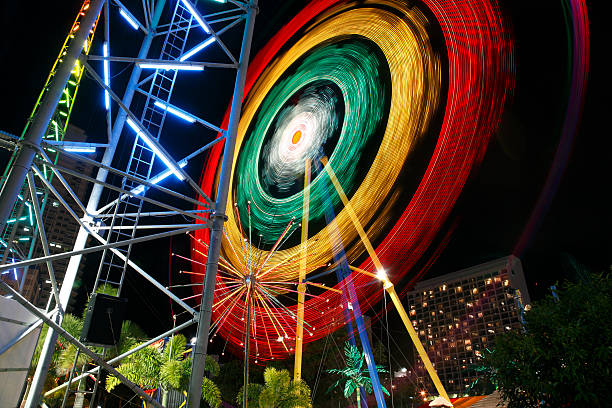 istock Amusement rides at night - Surfers Paradise, Gold Coast, Australia 531164749