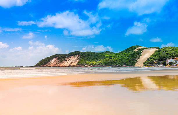 Ponta Negra dunes beach in city of Natal,  Brazil stock photo