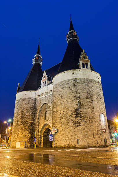 Brusselpoort - the sole remaining city gate of the original twelve gates of the city of Mechelen, Belgium
