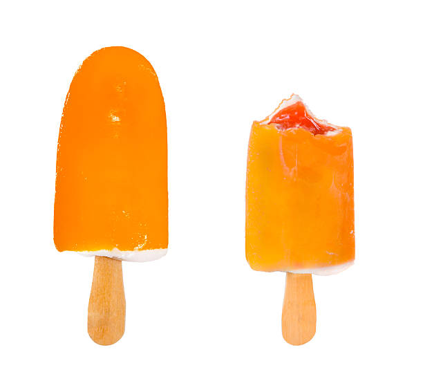 istock Set of two popsicles in orange glaze 531171614