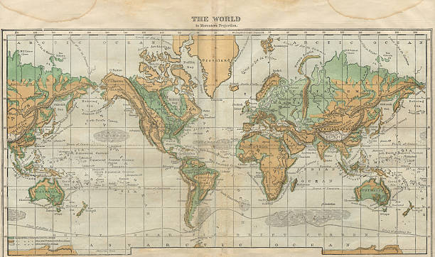 istock World Map Illustration, Travel, Exploration, Antique 1871 Illustration 531173608