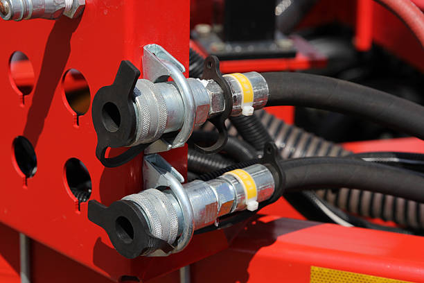 istock Hydraulic connectors. Agricultural machinery 531174185