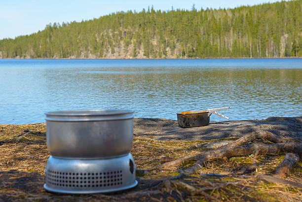 istock Making food with camping stove 531174798