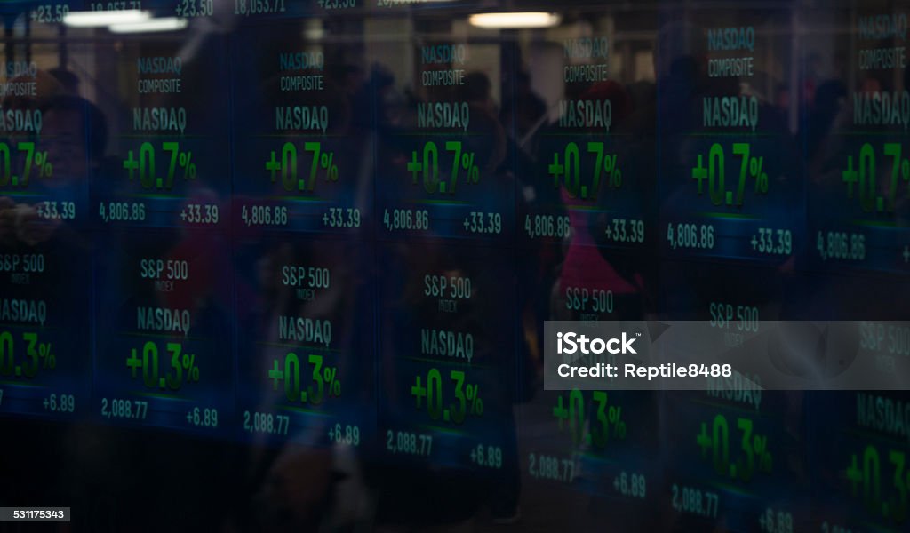 Stock Exchange NASDAQ updates 2015 Stock Photo