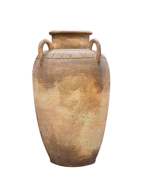 istock Big Vase, Vintage Pottery isolated on white 531176033