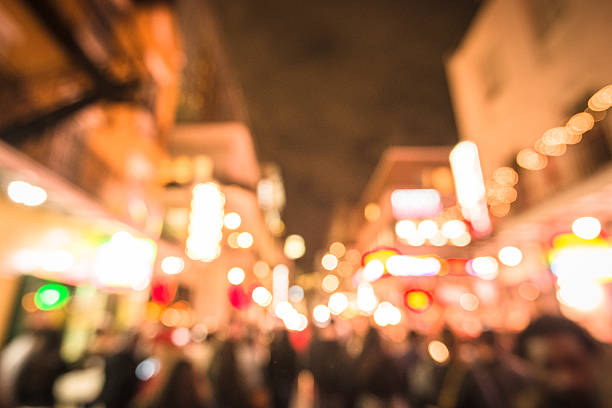 Defocus car lights on new orleans
