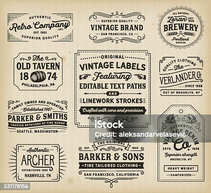 istock Vintage Labels and Signs 531178156