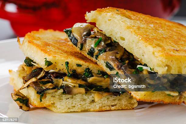 Grilled Cheese Lunch Stock Photo - Download Image Now - Cheese Sandwich, Soup, Toasted Sandwich