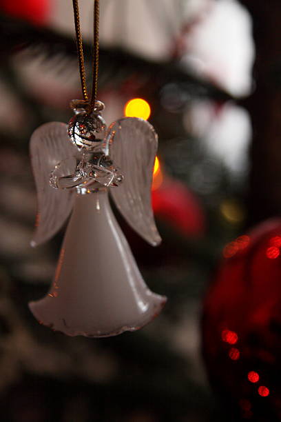 istock White glass Christmas angel. 531180187