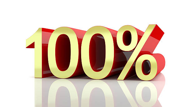 istock 3D illustration of 100 percentage 531181830