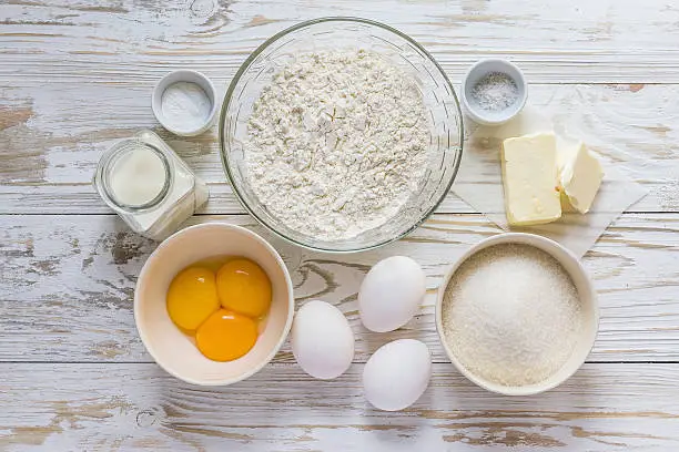 Photo of Ingredients for baking cupcakes