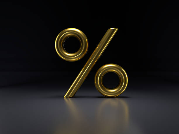 istock 3D golden percent 531182180