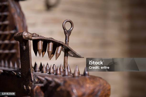 Medieval Torture Chair Detail Stock Photo - Download Image Now - Ancient, Circa 15th Century, Close-up