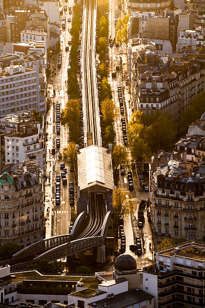 istock aerial view Boulevard Garibaldi Paris evening traffic and metro 531182636
