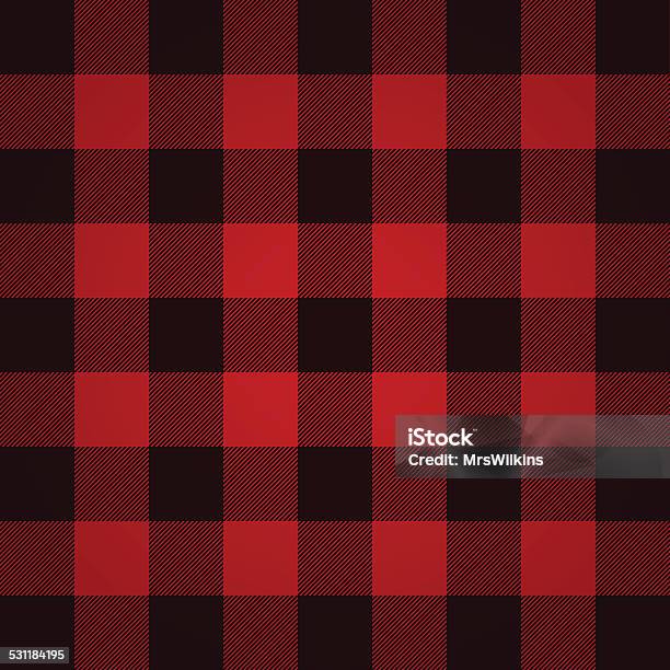Lumberjack Plaid Pattern Vector Illustration Stock Illustration - Download Image Now - Plaid, Buffalo Check, Backgrounds