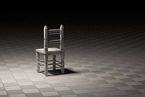 istock Wooden chair abandoned in empty room 531185032