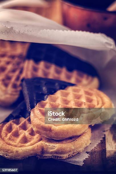 Heart Shaped Waffles Stock Photo - Download Image Now - 2015, Baked, Bakery