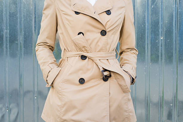 istock Woman in beige coat outdoors closeup 531187072