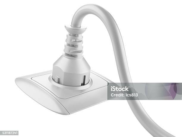 Power Plug And A Socket To Connect Electrical Equipment Stock Photo - Download Image Now