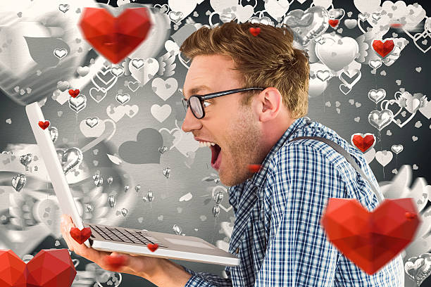 istock Composite image of geeky businessman using his laptop 531189169