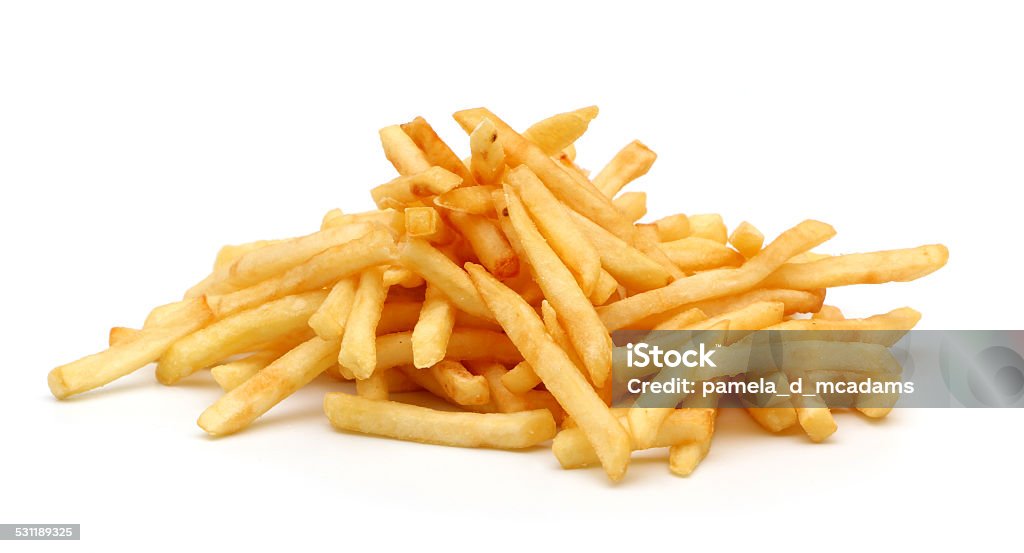 Fast Food French fries isolated on a white background French Fries Stock Photo