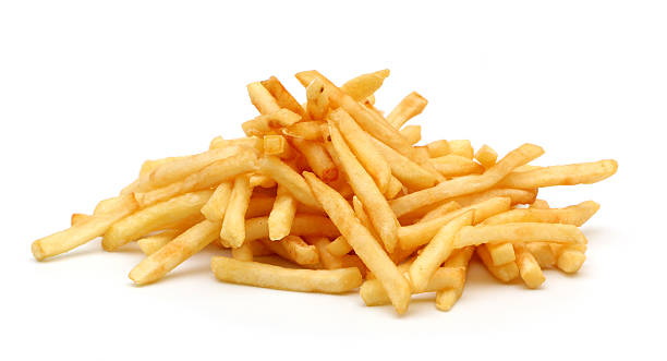 Fast Food French fries isolated on a white background french fries stock pictures, royalty-free photos & images