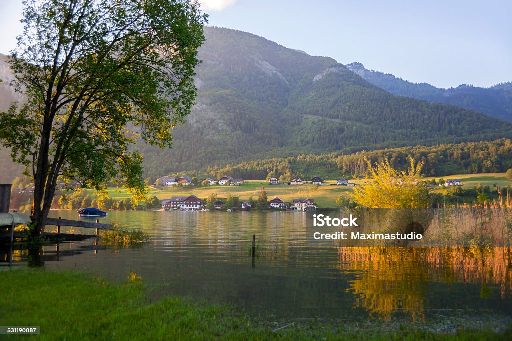 Lake Wolfgangsee Wolfgang see, lake in Austrian Alps 2015 Stock Photo