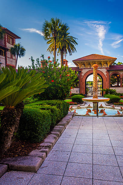istock Fountain and palm trees at Flagler College, St. Augustine, Flori 531191083