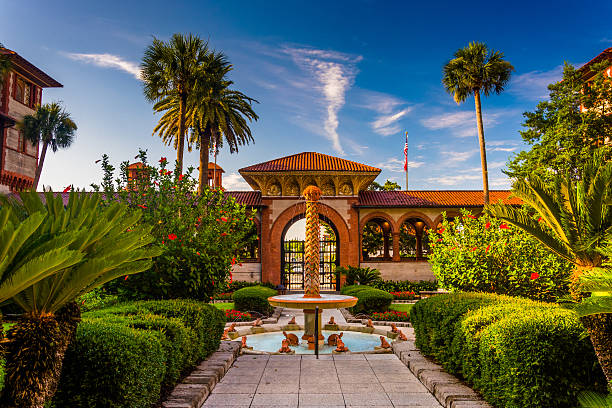 istock Fountain and palm trees at Flagler College, St. Augustine, Flori 531191085