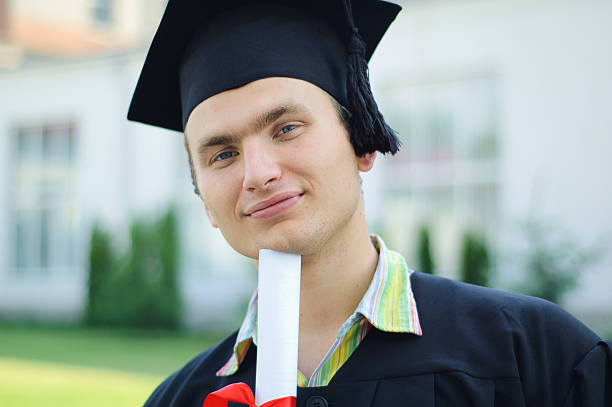 istock The graduate in an academic cap 531192352