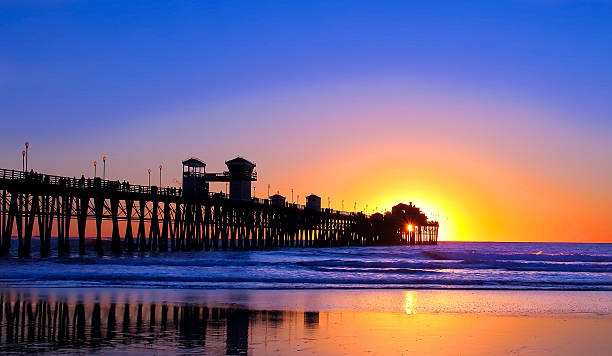 istock Sunset over a pier in California 531193188