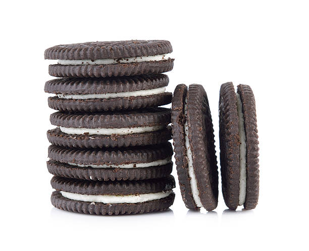 istock sandwich cookies with cream on white background 531193282