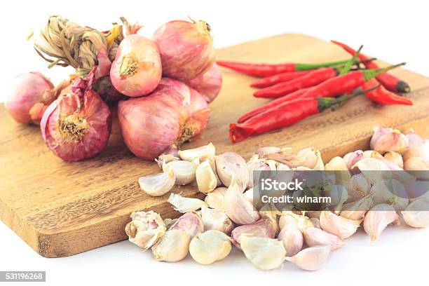 Garlic On White Background Stock Photo - Download Image Now - Aromatherapy, Condiment, Cooking