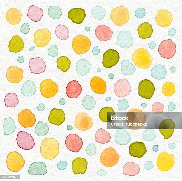 Abstract Circle Watercolor Hand Painted Background Stock Illustration - Download Image Now