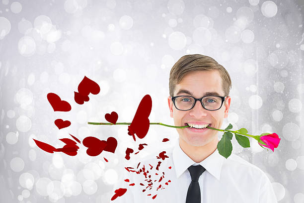 istock Composite image of romantic geeky hipster 531209925