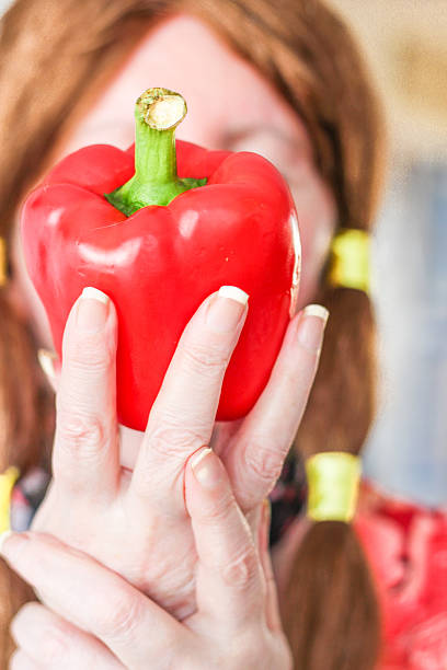 istock Red pepper and hands covering woman's face 531210831
