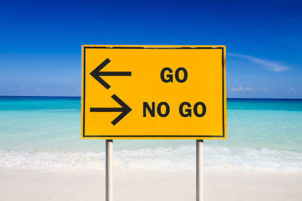 istock GO or NO GO sign on sea background 531212495