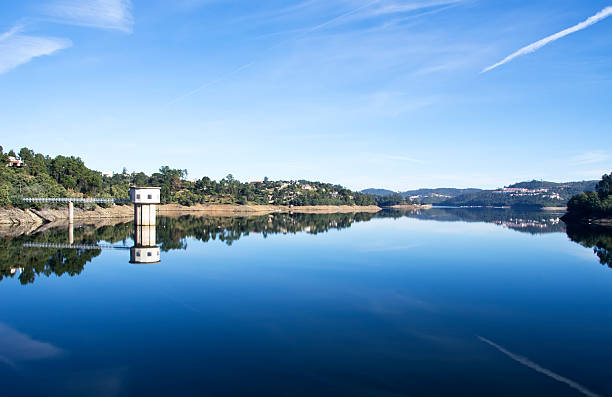 river Zezere and Castelo de Bode Dam , Tomar, Portugal