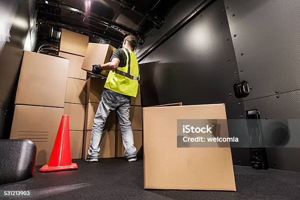 Cargo Van Loading Stock Photo - Download Image Now - Adult, Blue-collar Worker, Business