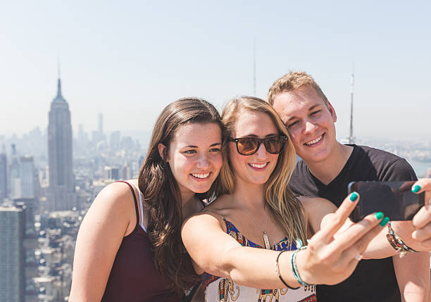 istock Friends Taking Selfie with New York on Background 531214293